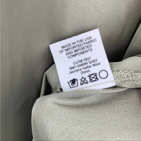 SHOW ME YOUR MUMU Jasmine Halter Sage Green Maxi Dress Sz XXS - Picture 4 of 11